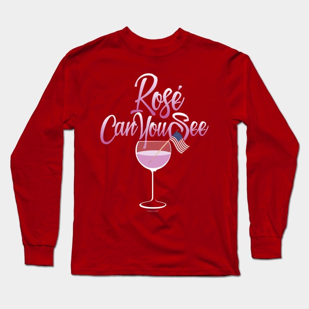 Rose Can You See (Wine) Long Sleeve T-Shirt by eBrushDesign